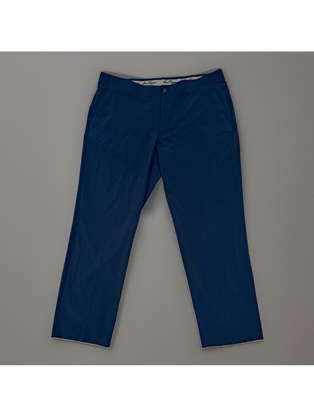 Ben Hogan Men's Golf Pants 42x32 Navy Stretch Flat Front Straight Regular Fit